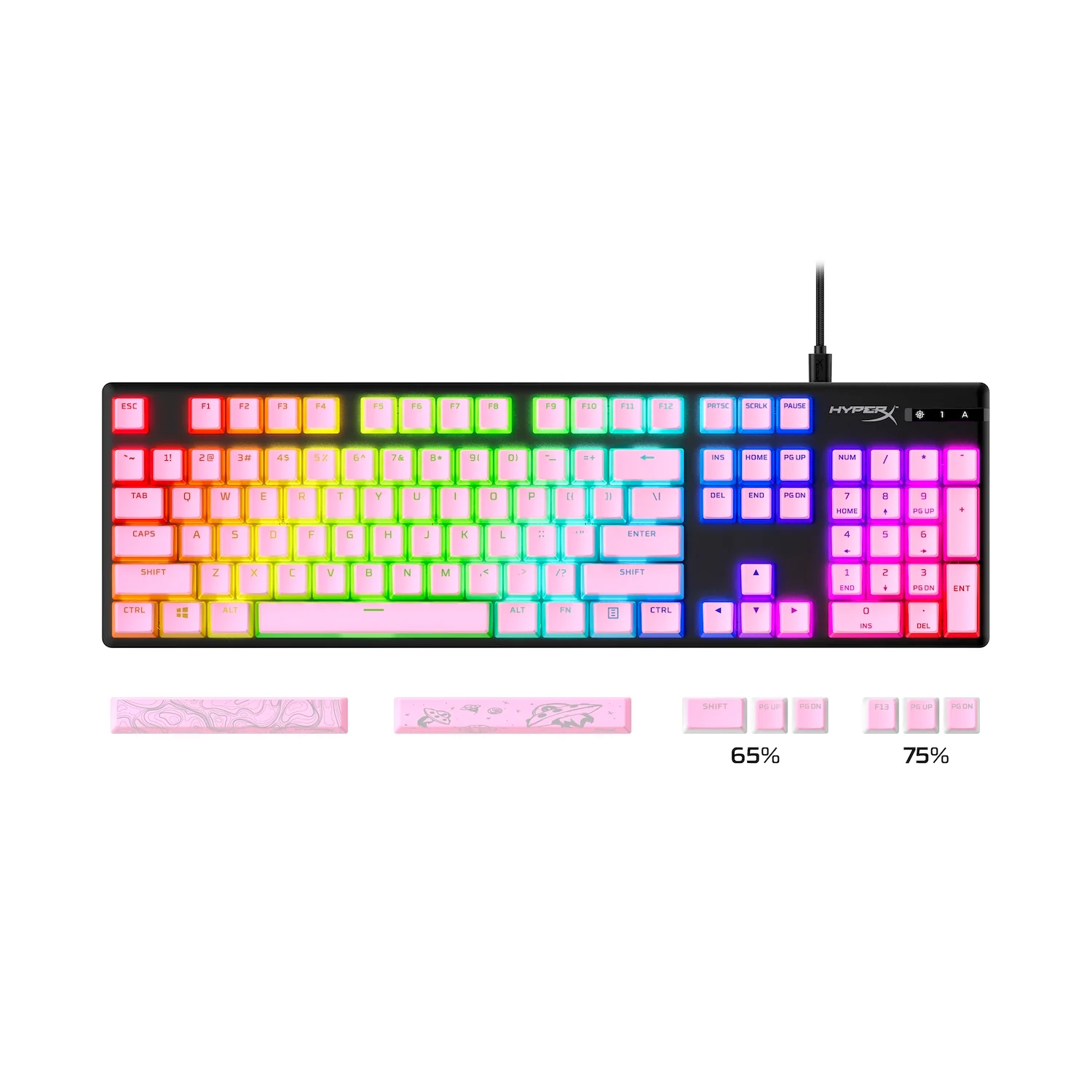 HyperX Pudding Keycaps 2 – Full Key Set – PBT - Image 4