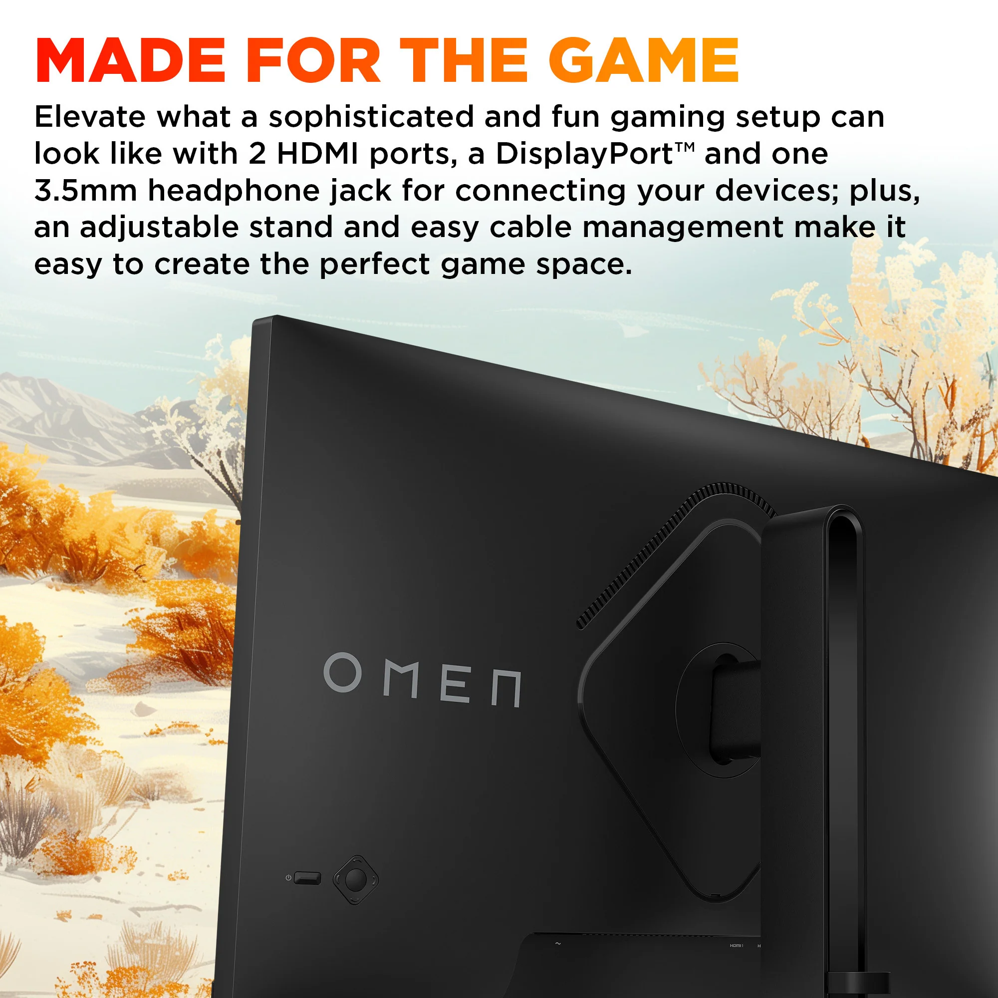 OMEN 27 inch FHD 180Hz Gaming Monitor - OMEN 27 G2, 180 Hz, 95% Display P3, IPS; LCD, No integrated camera, HP Eye Ease (Eyesafe® certified) - Image 4