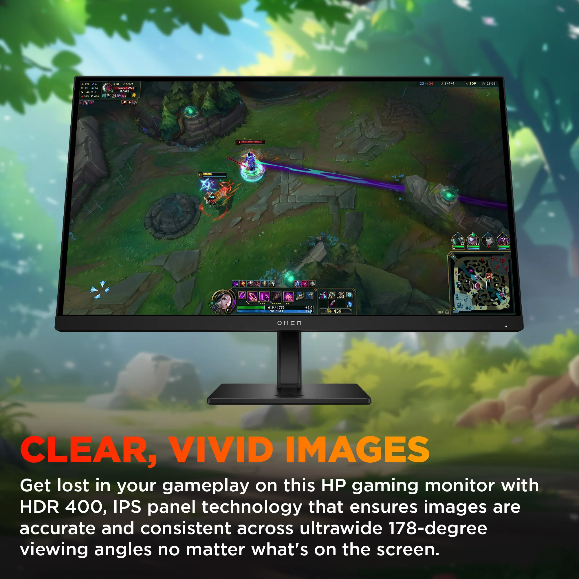 OMEN 27 inch QHD 180Hz Gaming Monitor - OMEN 27q G2, 180 Hz, 95% Display P3, IPS; LCD, No integrated camera, HP Eye Ease (Eyesafe® certified) - Image 5