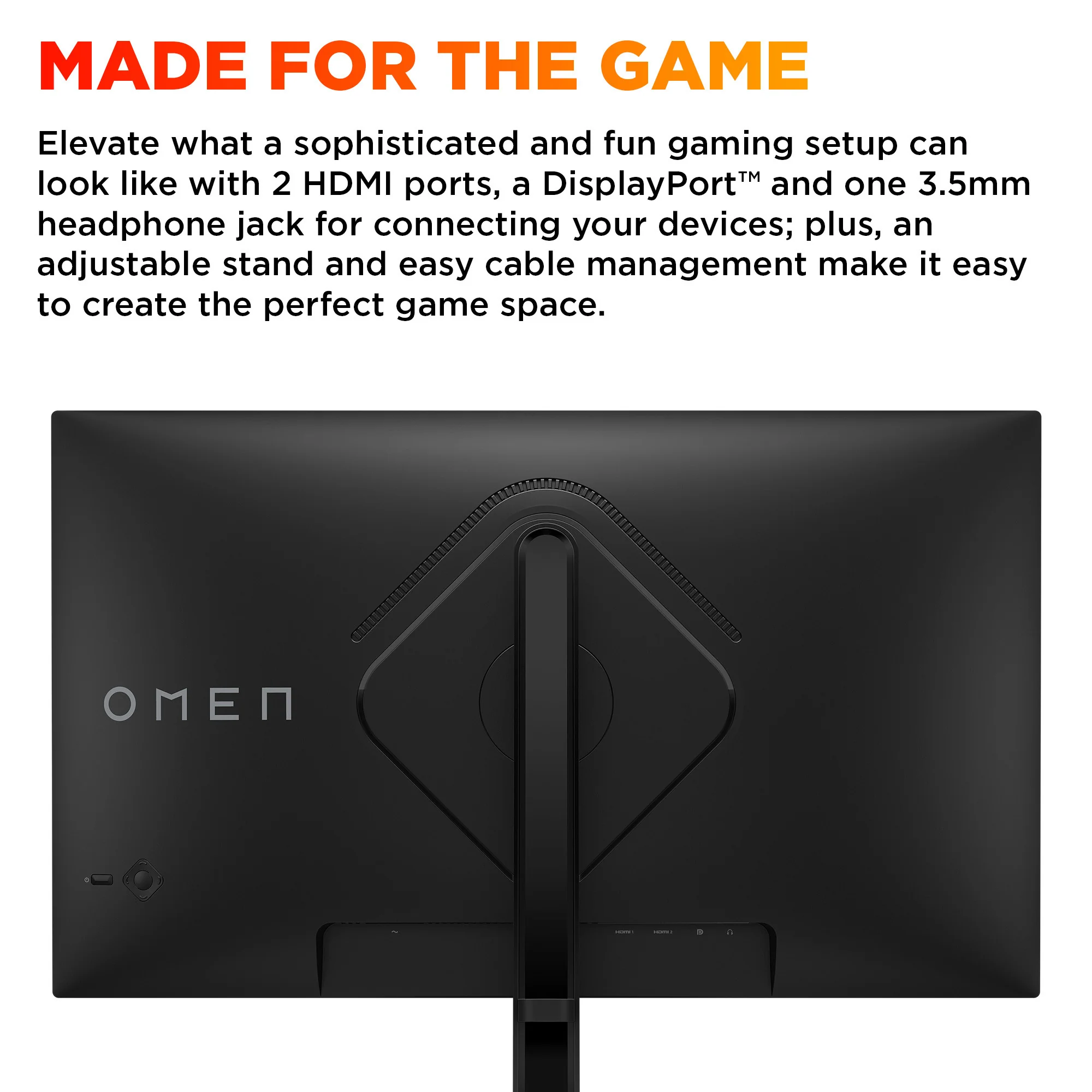 OMEN 27 inch QHD 180Hz Gaming Monitor - OMEN 27q G2, 180 Hz, 95% Display P3, IPS; LCD, No integrated camera, HP Eye Ease (Eyesafe® certified) - Image 6