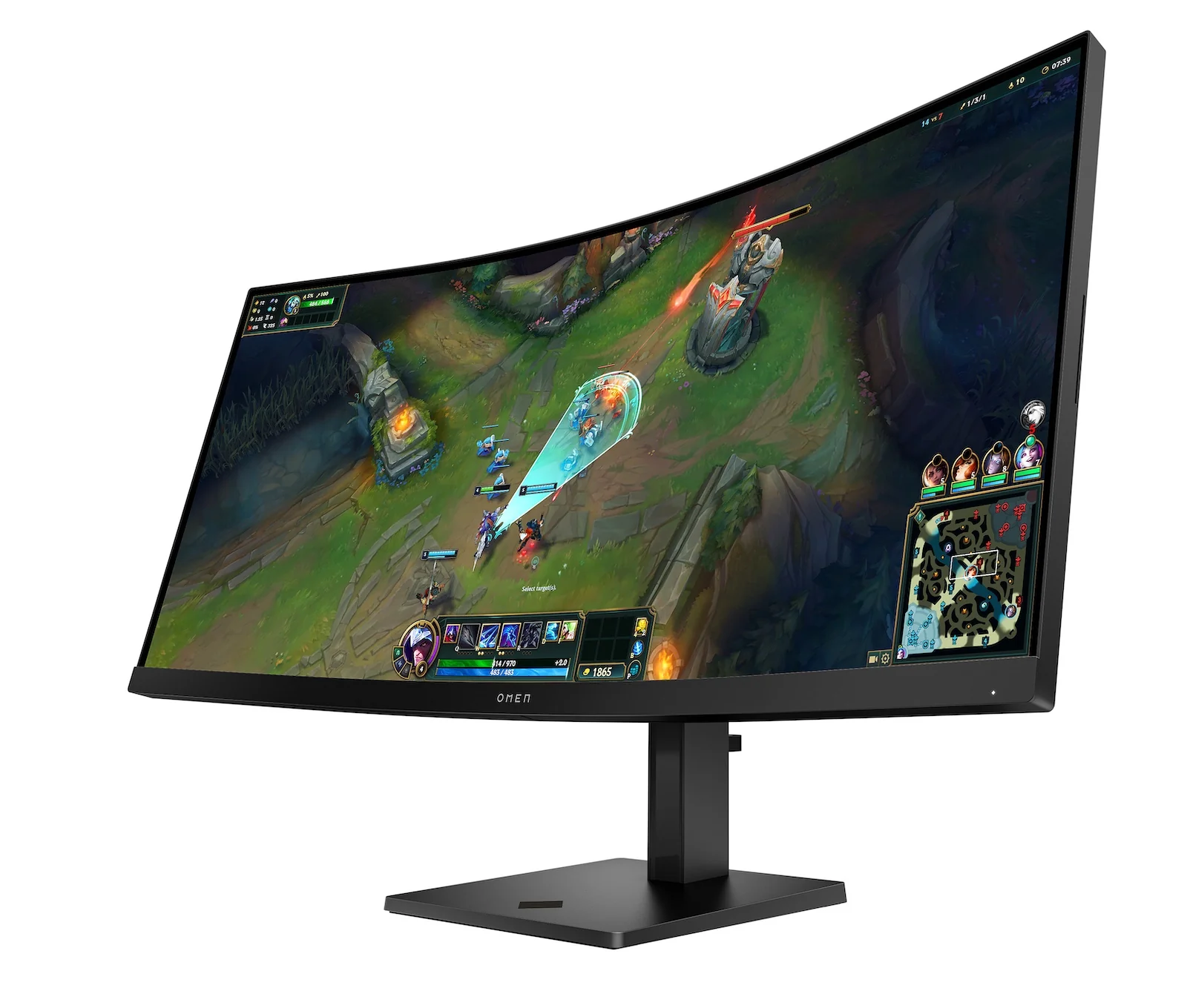 OMEN 34 inch WQHD 180Hz Curved Gaming Monitor - OMEN 34c G2, 180 Hz, 99% sRGB; 95% Display P3, VA; LCD, No integrated camera, HP Eye Ease (Eyesafe® certified) - Image 10