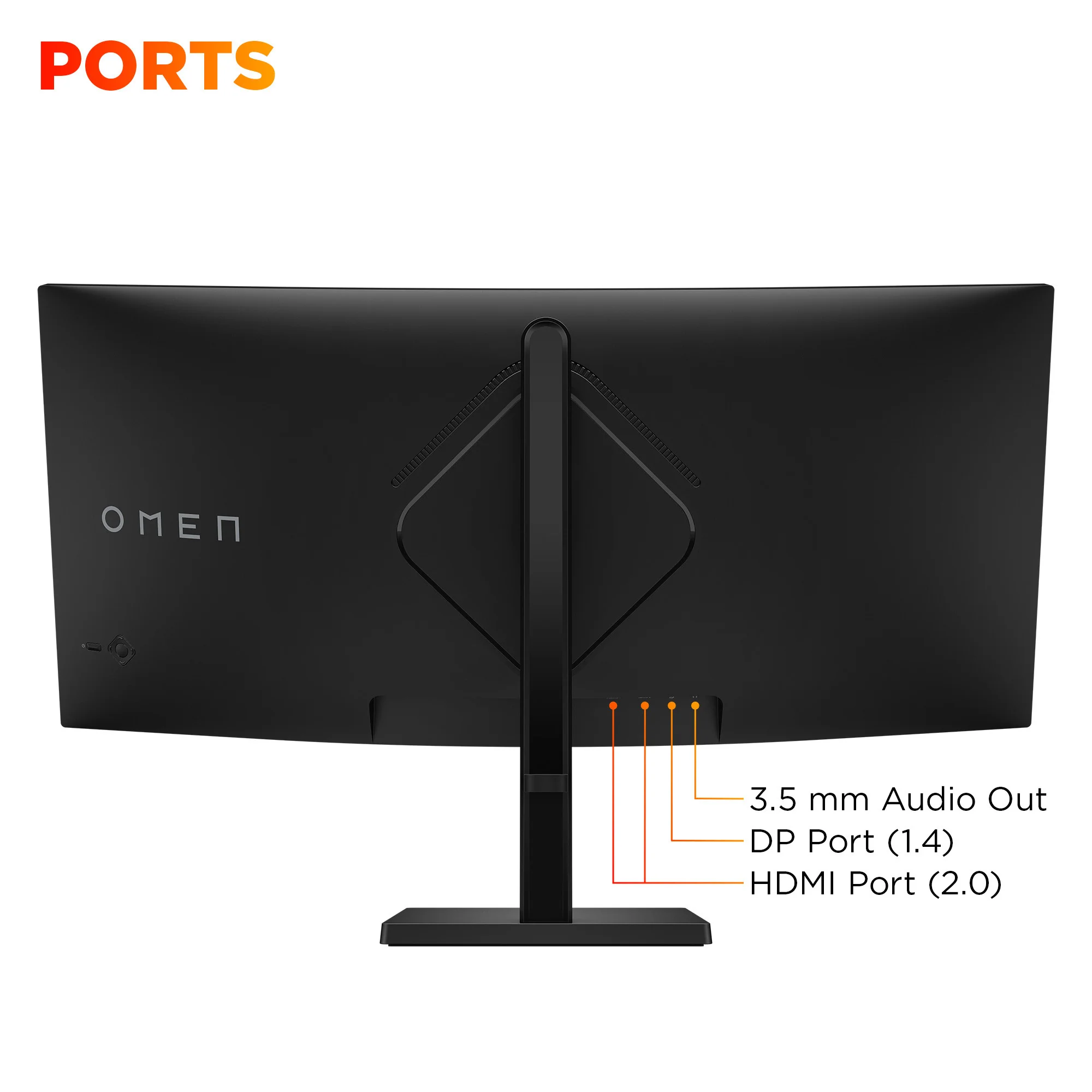 OMEN 34 inch WQHD 180Hz Curved Gaming Monitor - OMEN 34c G2, 180 Hz, 99% sRGB; 95% Display P3, VA; LCD, No integrated camera, HP Eye Ease (Eyesafe® certified) - Image 8