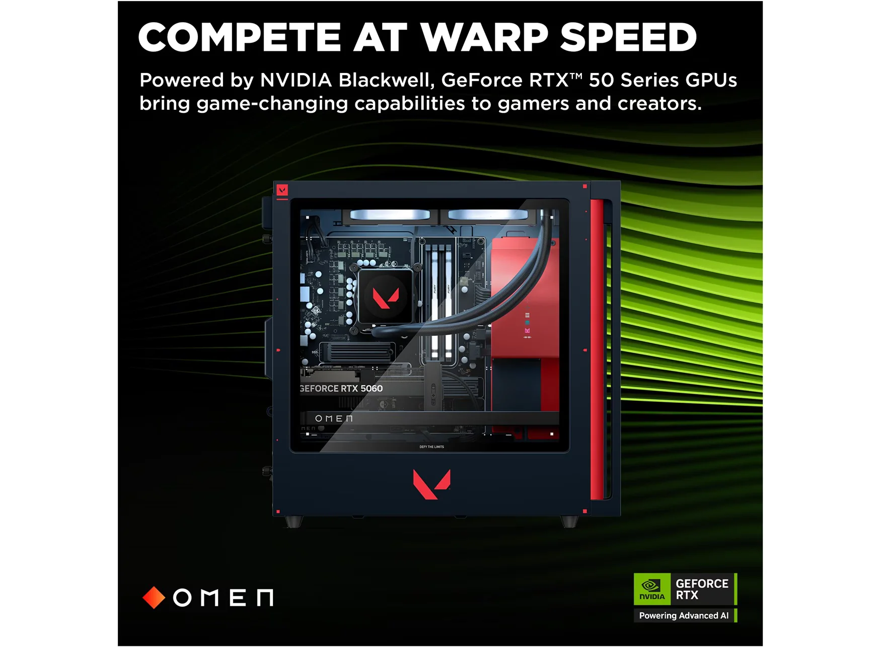 OMEN 35L Gaming Desktop GT16-0120na PC, Windows 11 Home, Intel® Core⢠i7, 32GB RAM, 1TB SSD, NVIDIA® GeForce RTX⢠5060, Navy - Image 3